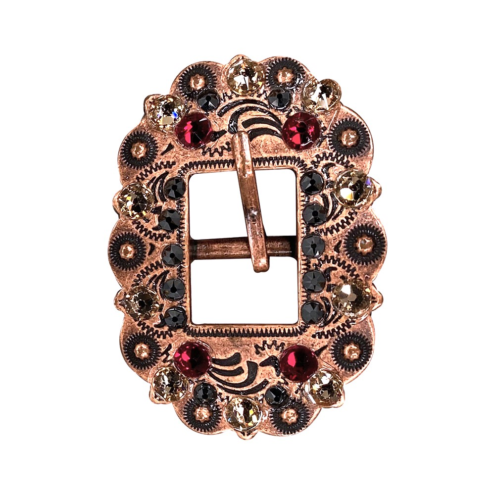 Copper Ruby - Jet - Champagne - Crystal Conchos Sizes from 1"-3" and Buckles