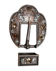 Copper Champagne, Clear Crystal Conchos Sizes from 1"-3" and Buckles