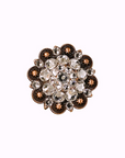 Copper Clear Crystal Conchos Sizes from 1"-3" and Buckles