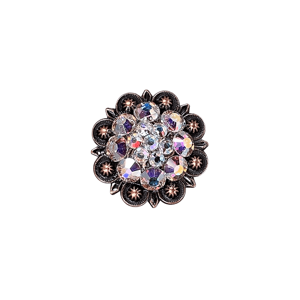 AB Copper 1.25" European Crystal Concho