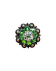 Copper Fern, Clear Crystal Conchos Sizes from 1"-3" and Buckles