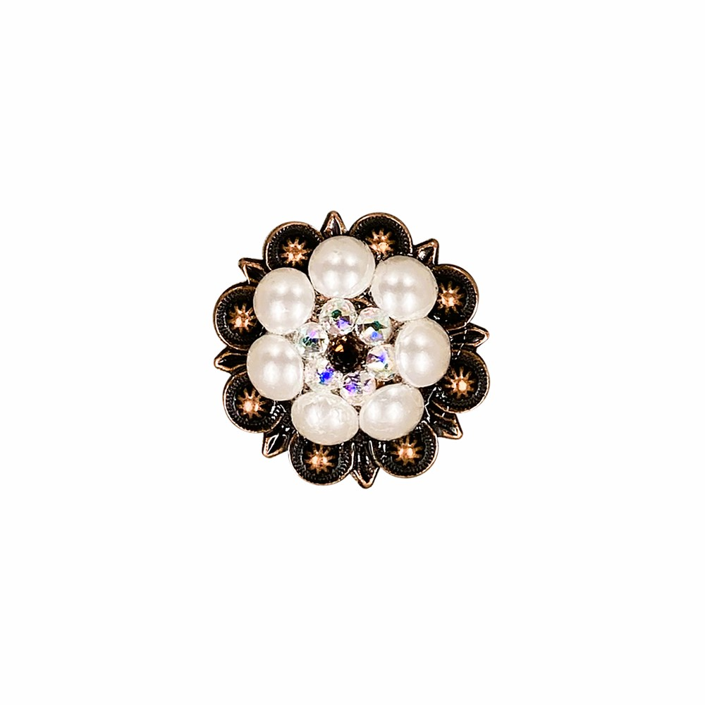 Copper Topaz - AB - Pearl - Crystal Conchos Sizes from 1"-3" and Buckles