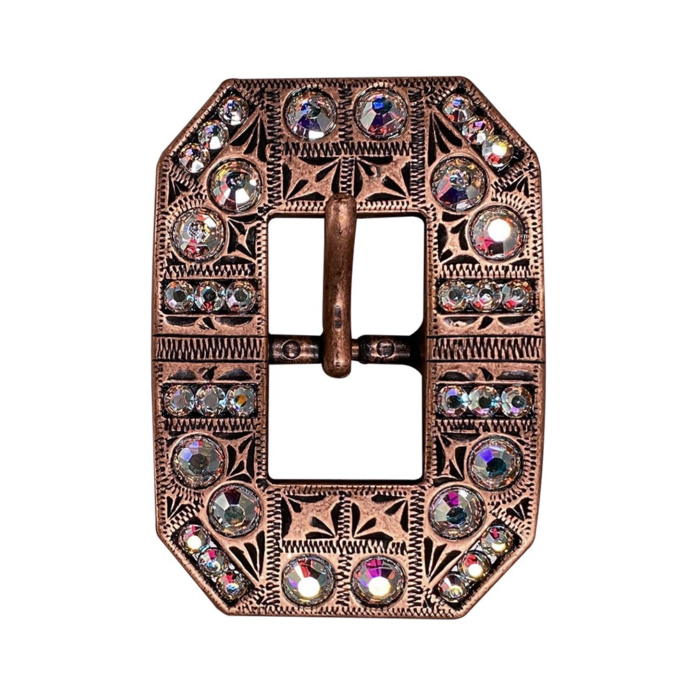 Copper AB Crystal Conchos Sizes from 1"-3" and Buckles