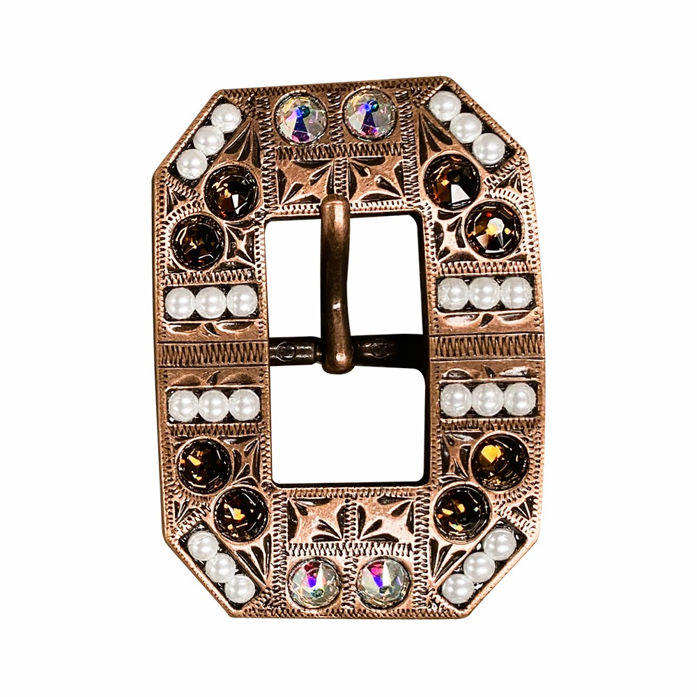 Copper Topaz - AB - Pearl - Crystal Conchos Sizes from 1"-3" and Buckles