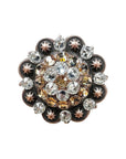 Copper Champagne, Clear Crystal Conchos Sizes from 1"-3" and Buckles