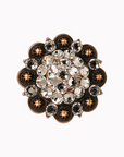 Copper Clear Crystal Conchos Sizes from 1"-3" and Buckles