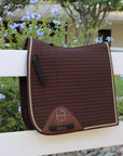 European Cotton Dressage Saddle Pad - Chocolate