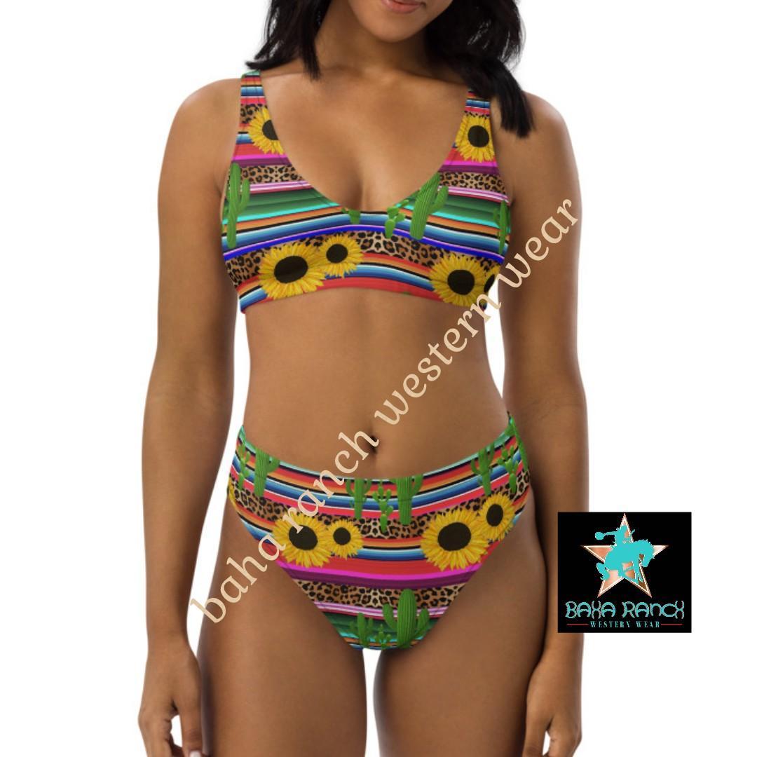 Yeehaw Sunflower Serape Bikini