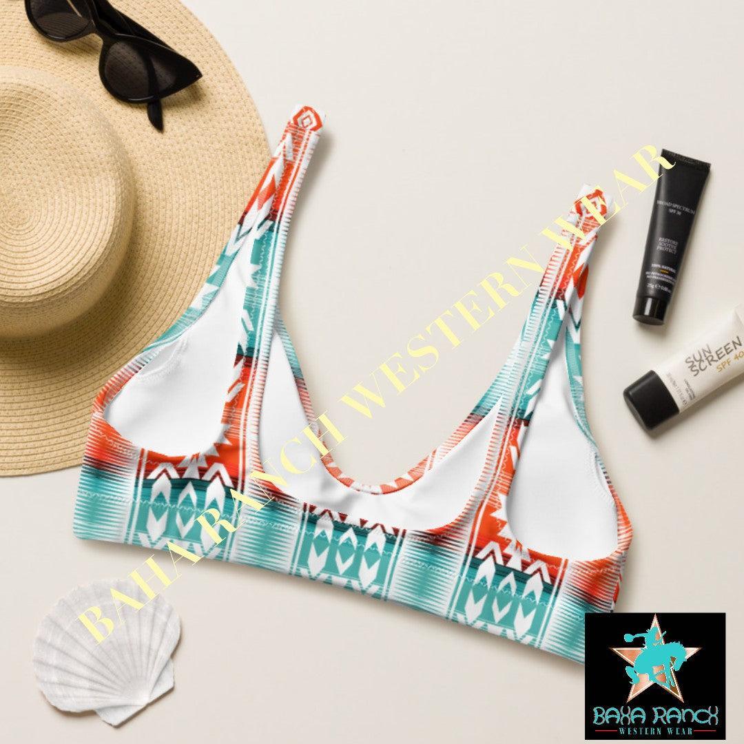 Yeehaw Aztec Print Bikini Top