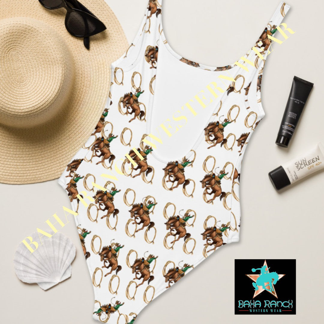 Yeehaw Rope &amp; Ride One-Piece Swimsuit