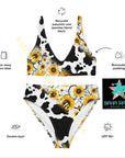 Yeehaw Cow Print Sunflower Bikini