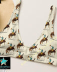 Yeehaw Vintage Rodeo Cowboy Bikini Top
