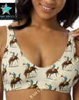 Yeehaw Vintage Rodeo Cowboy Bikini Top