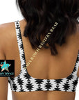 Yeehaw White Aztec Bikini Top