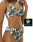 Yeehaw Funky Cowgirl Collage Bikini