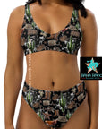 Yeehaw Cowboy Collage Bikini