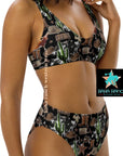 Yeehaw Cowboy Collage Bikini