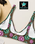 Yeehaw Pink Turquoise Cowgirl Bikini Top