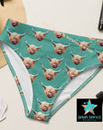 Yeehaw Highland Cow Bikini Bottom