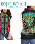Baha Ranch Aztec Vintage Rodeo Women's Puffy Vest