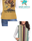 Baha Ranch How Bout Them Cowboys Serape Women's Western Puffy Vest