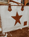 Vintage Patchwork Star Tote, Work Laptop Bag