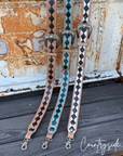 Wild West Leather Checkered Purse Strap