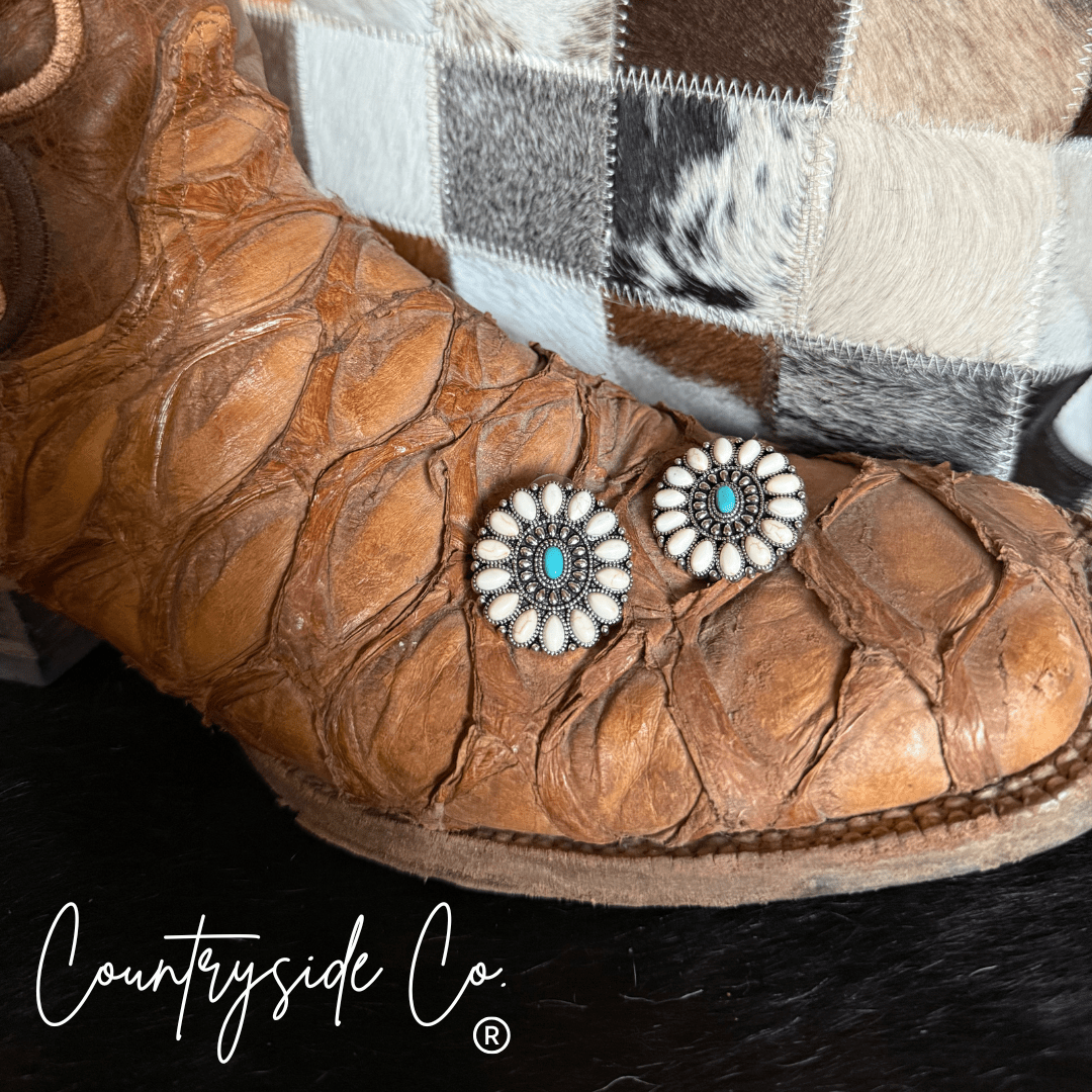 Cora Natural Stone and Turquoise Earrings