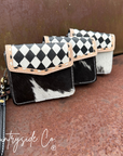 Cassie Checkered Wallet Wristlet