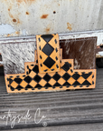 High Plains Checkered Cowhide Wallet