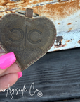 Heart Cowhide Keychain