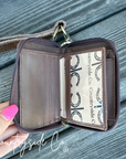 The Saddle Bum Checkered Mini Wallet Keychain