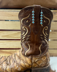 Princess Drop Earrings in Turquoise and White