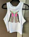 Leopard Chaps Cropped Tank