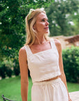 MASON'S DAUGHTER | Ella Scallop Top, White Linen