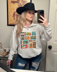 Vintage Western Unisex Quarter Zip Pullover With Subtle Faded Western Inspired Design