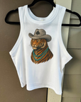 Tiger Cowboy Cropped Tank
