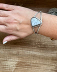 Cuff Bracelet- White Buffalo and Sterling silver