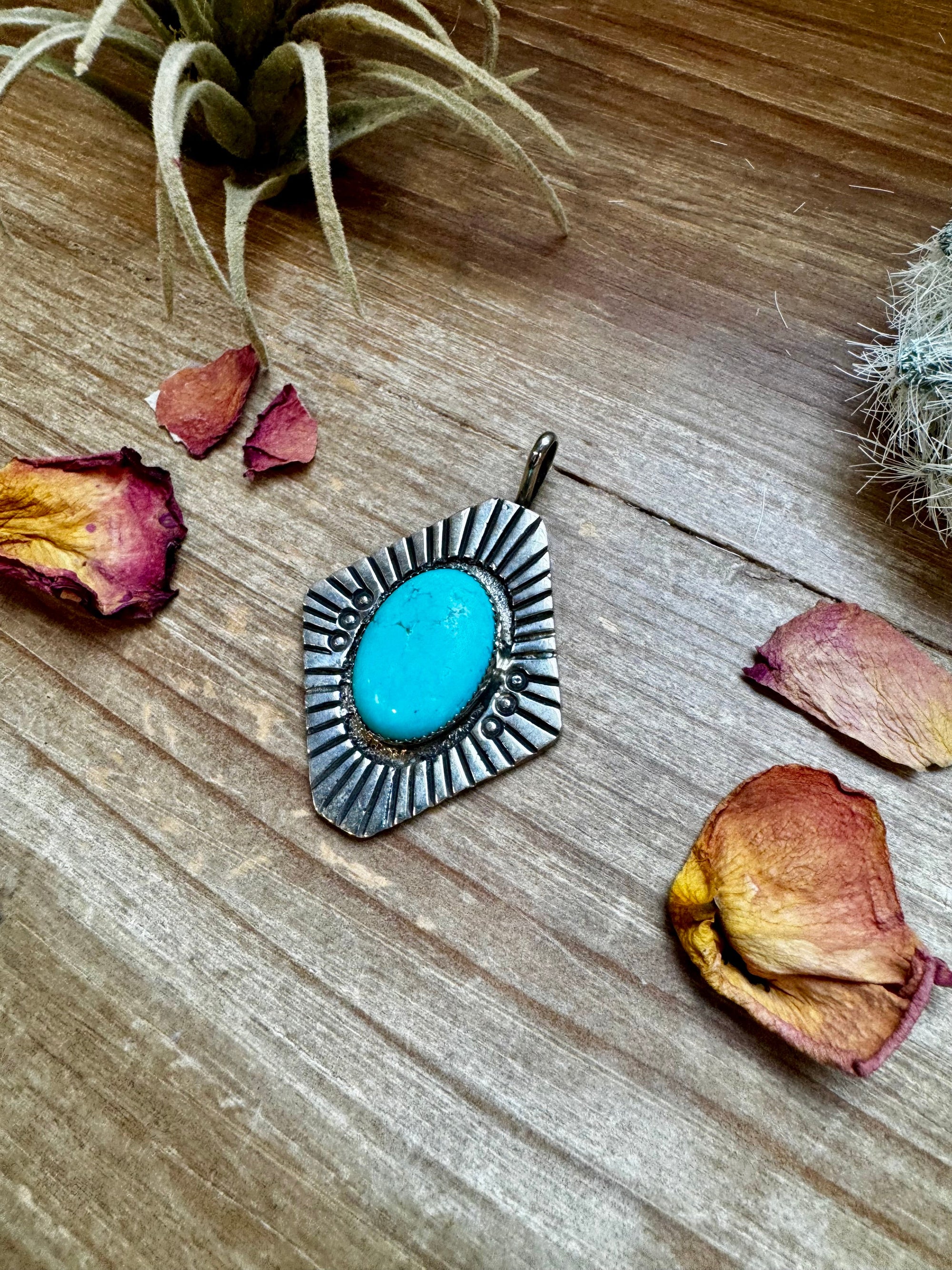 Big Pendant -Turquoise &amp; Sterling Silver