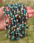 15” Pink Conch & Turquoise Necklace – Sterling Silver