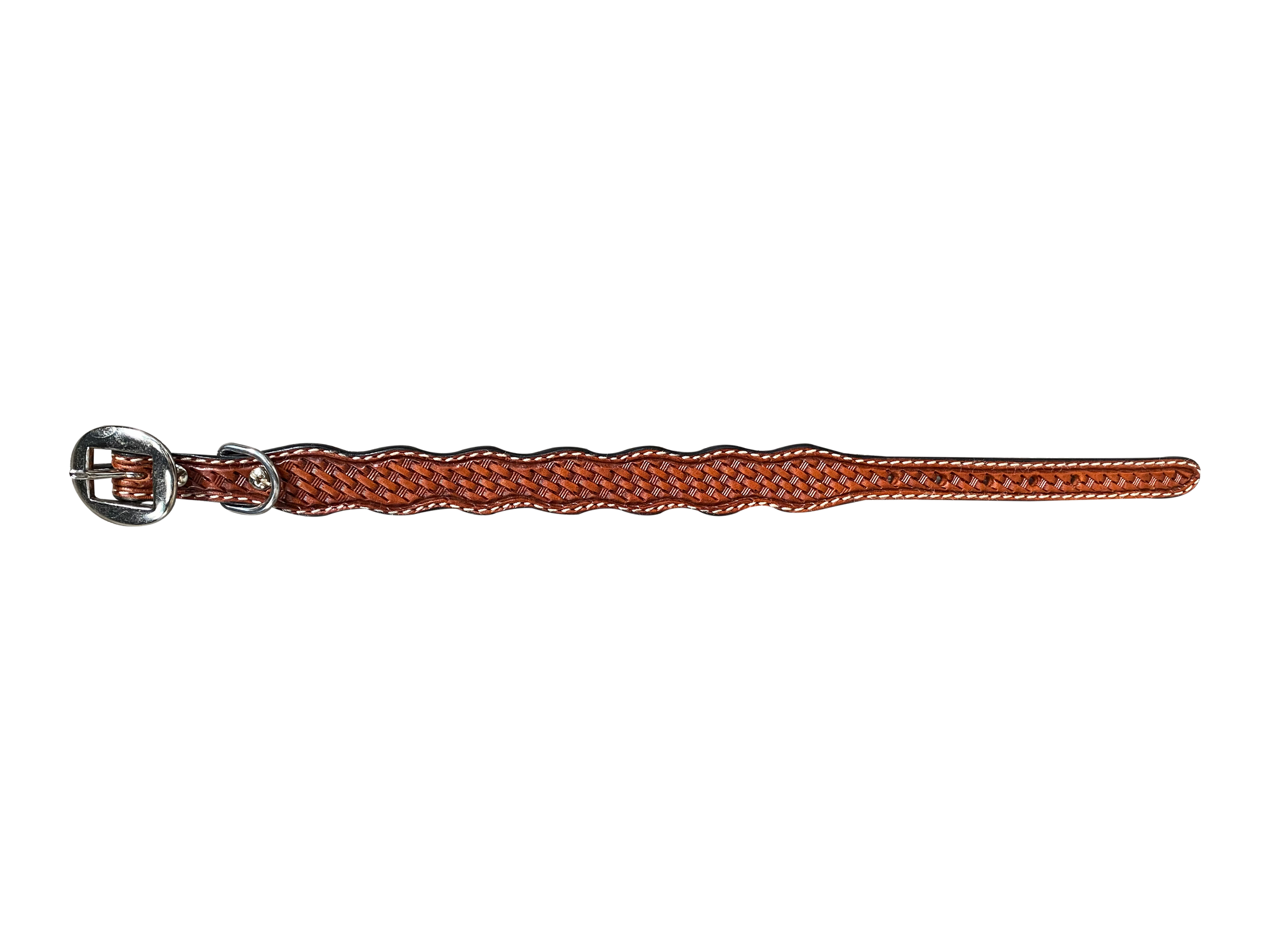 Medium Oil Basketweave Dog Collar