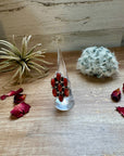 Cluster - size 8 - red spiny and sterling silver