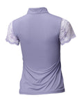 Charlie Short Sleeve Lace Riding Shirt - Light Amethyst