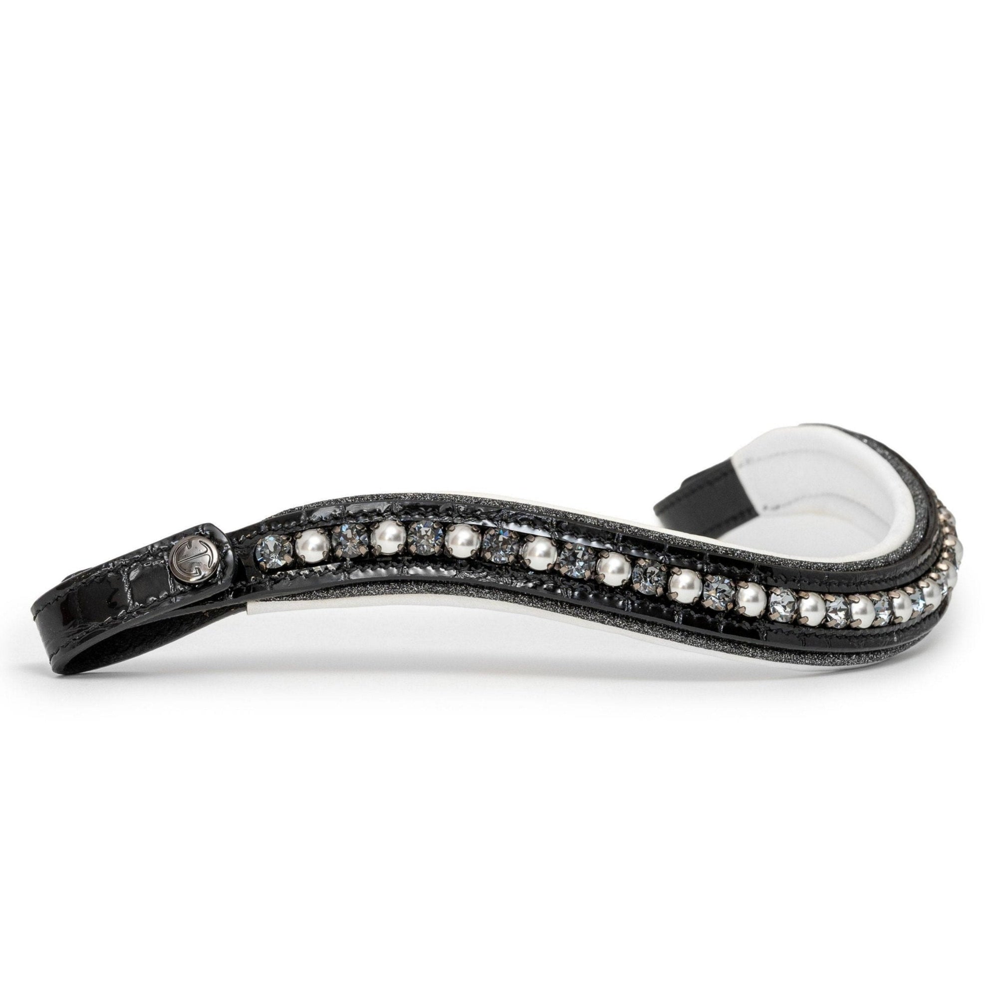 The Harlow Black Rolled Leather Double Bridle