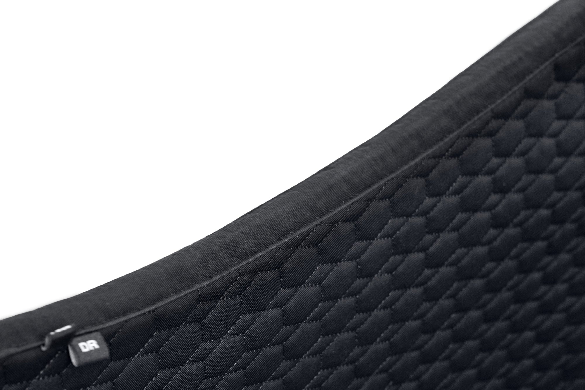 European Cotton Dressage Saddle Pad - Black with Crystal &amp; Gunmetal Trim