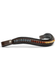 The Sarah - Maple Brown Leather Snaffle Bridle with Removable Flash