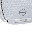 European Cotton Dressage Saddle Pad - White & Black Twist Trim Cob