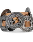 Lane Silver Concho Belt - Desert Clay