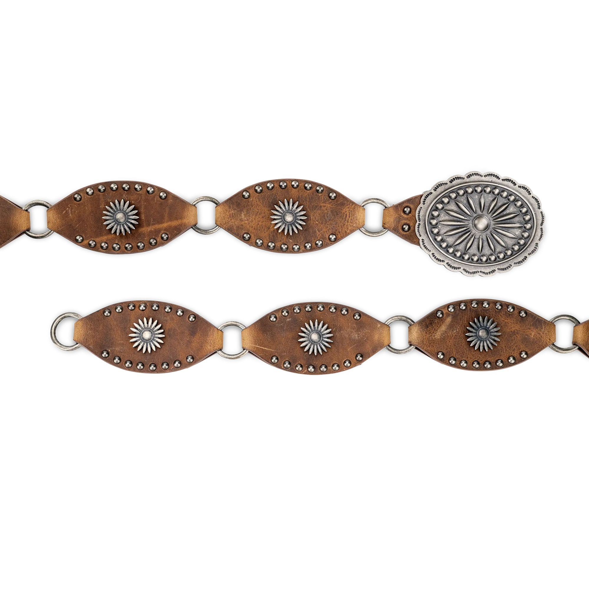 Lane Silver Disc Belt - Desert Clay