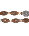 Lane Silver Disc Belt - Desert Clay